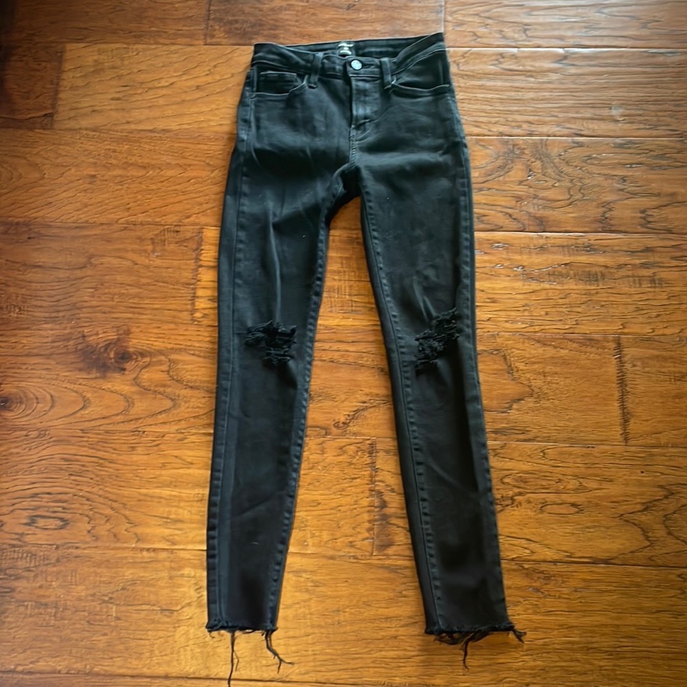 Black denim jeans